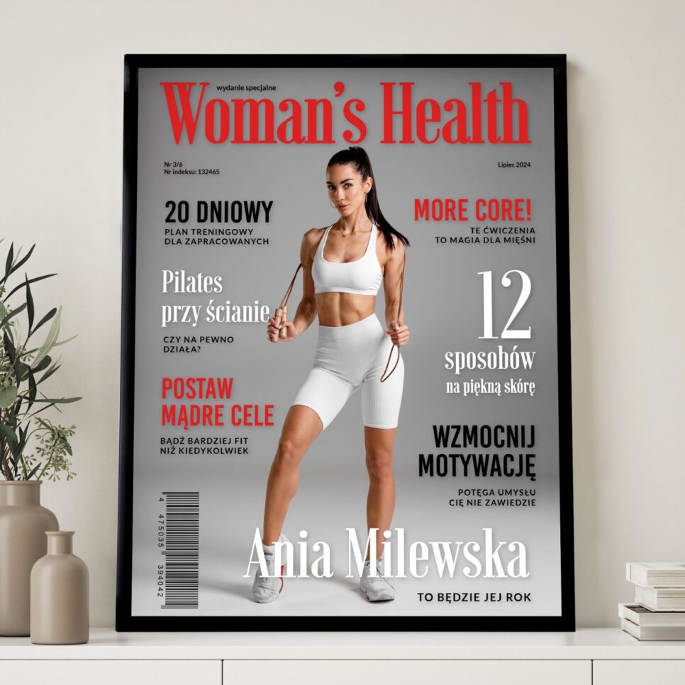 Personalizowany plakat dla dziewczyny WOMAN'S HEALTH