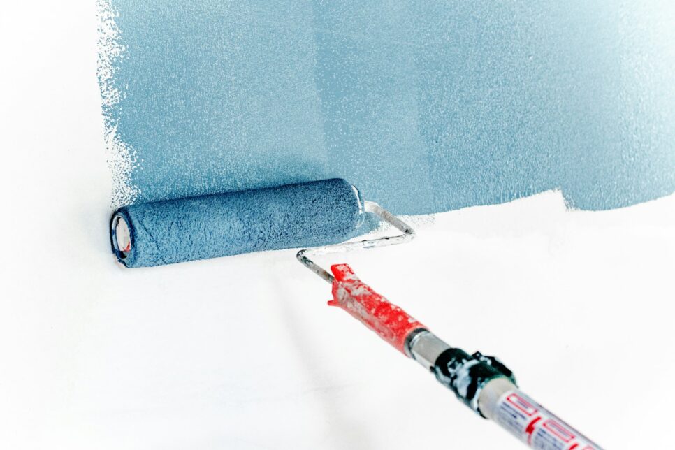 blue paint brush