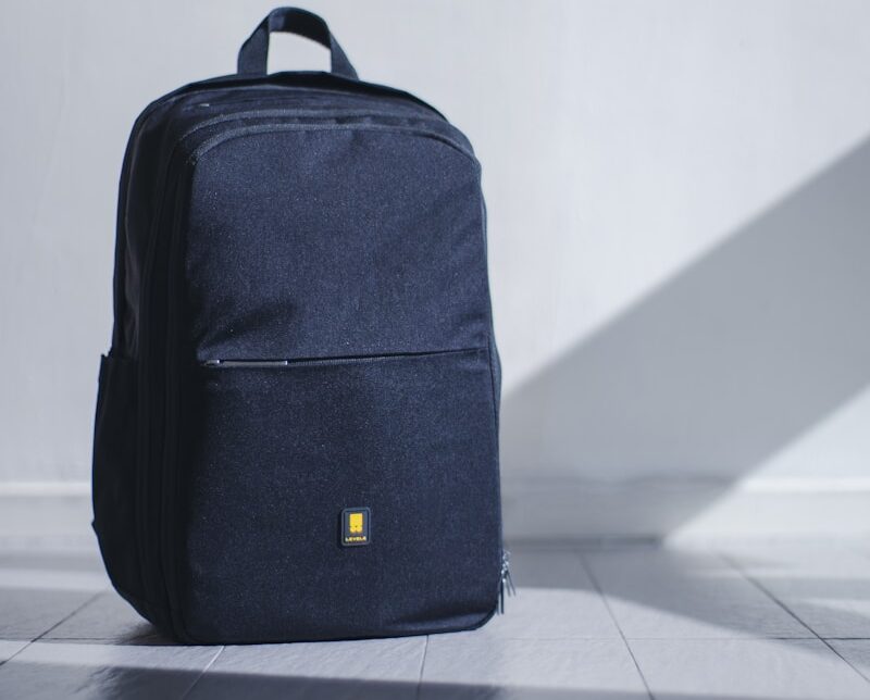 blue backpack