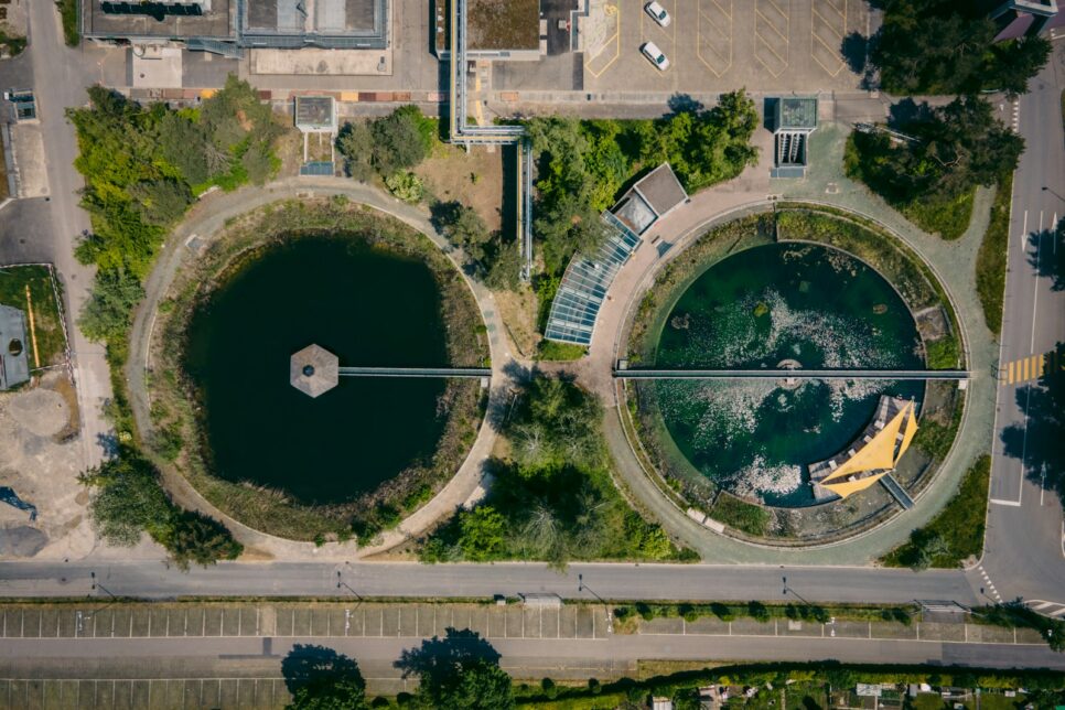 aerial view of green trees and brown buildings during daytime