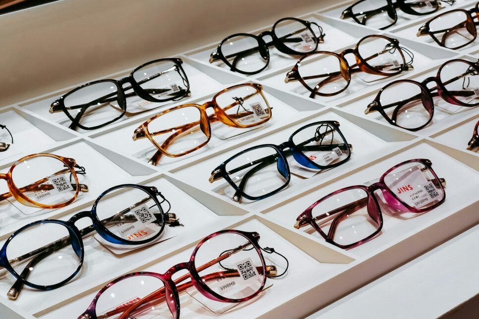 brown and black framed eyeglasses