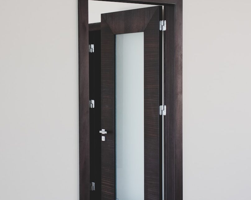 open wooden door