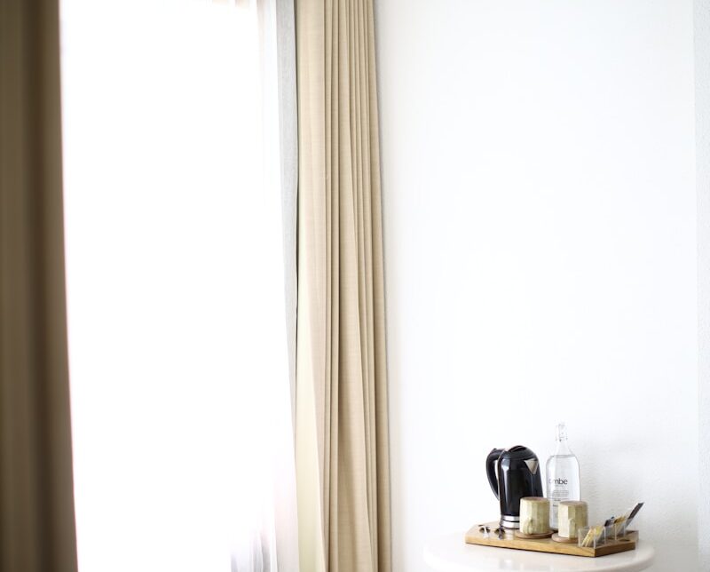white curtain