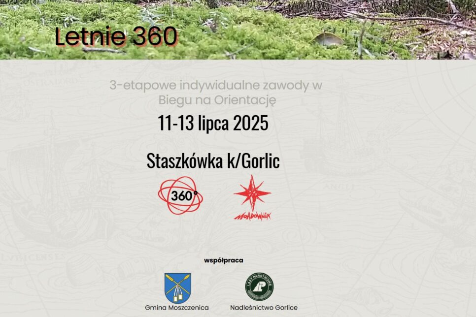 Trzydniowe zawody w biegu na orientację.. Gmina Moszczenica