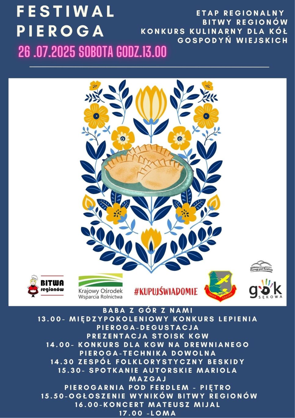 II Festiwal Pieroga w Wapiennem. Gmina Sekowa