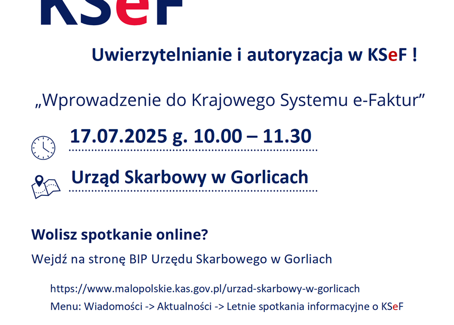 Letnie spotkania informacyjne o KSeF. Dołącz i bądź na bieżąco!. Gmina Sekowa