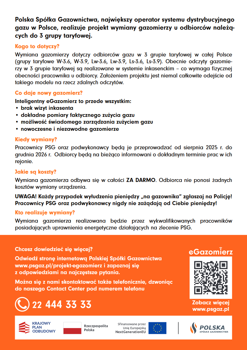 Informacja o Egazomierzach. Gmina Laskowa