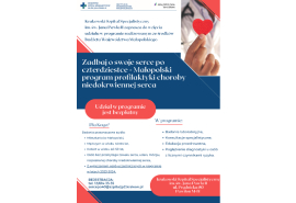 W naszym Szpitalu rozpoczęła się realizacja programu profilaktycznego „Zadbaj o swoje serce po czterdziestce- Małopolski program profilaktyki choroby niedokrwiennej serca”. Szpital JP2 Kraków