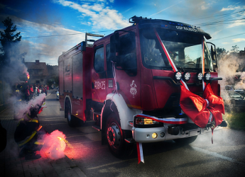 POWITANIE NOWEGO SAMOCHODU OSP RAJBROT POZYSKANEGO W RAMACH PROJEKTU PN. „ BEZPIECZNA MAŁOPOLSKA – BON NA RATOWANIE – STRAŻ POŻARNA”. Gmina Lipnica Murowana