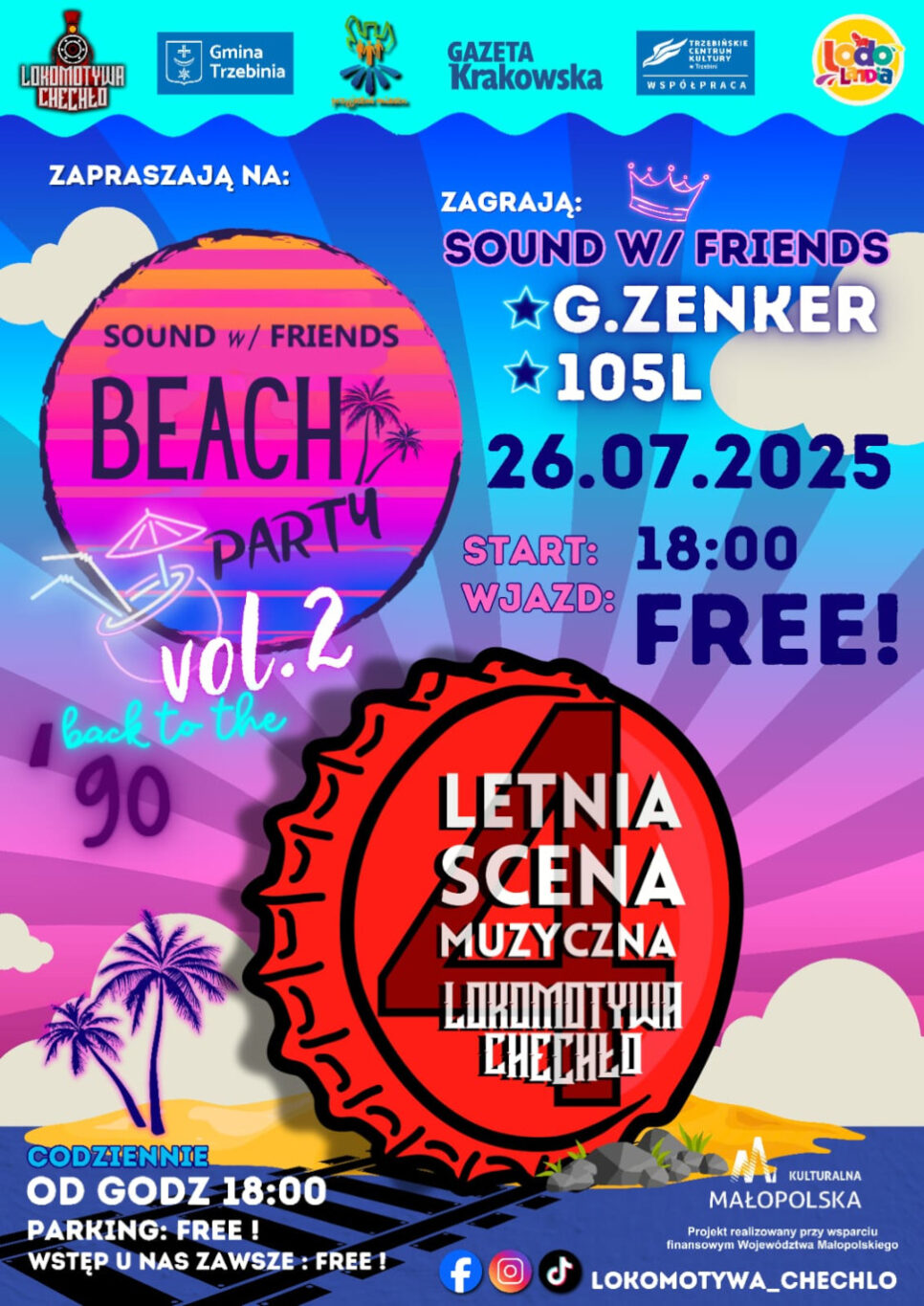 Letnia scena muzyczna nad Chechłem. Gmina Trzebinia