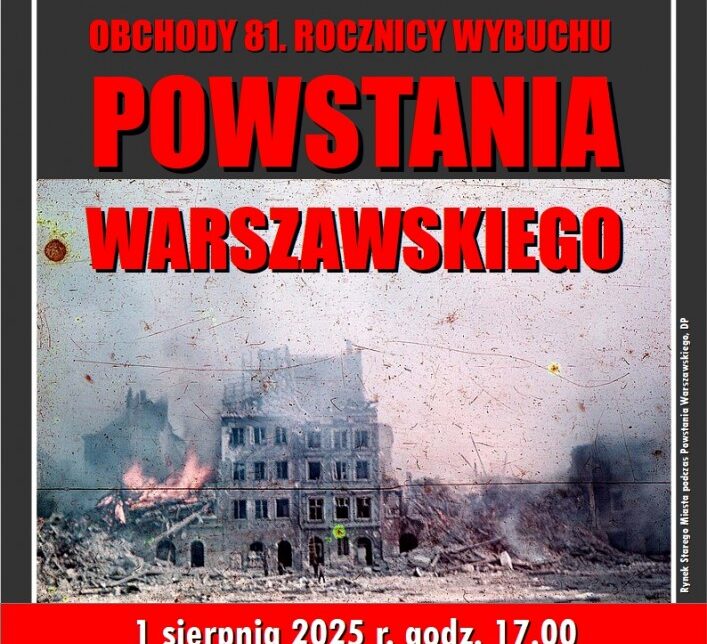 Upamiętnienie 81. rocznicy wybuchu Powstania Warszawskiego.. Gmina Myślenice