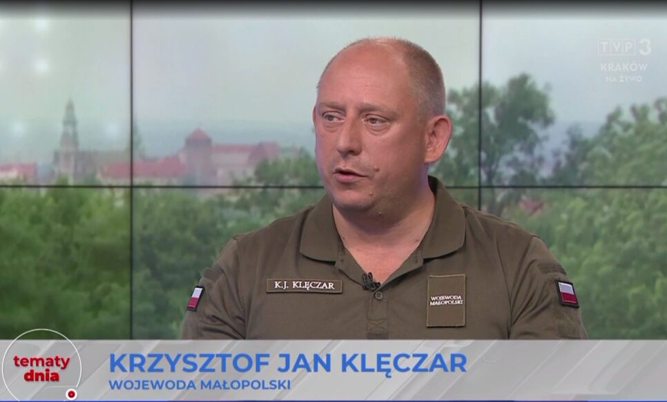 Wojewoda małopolski Krzysztof Jan Klęczar w programach „Tematy dnia” w TVP3 Kraków i „Gość poranka” w Radiu Kraków. Małopolska