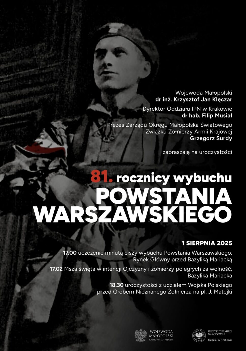 Wspólnie uczcijmy 81. rocznicę wybuchu Powstania Warszawskiego. Małopolska