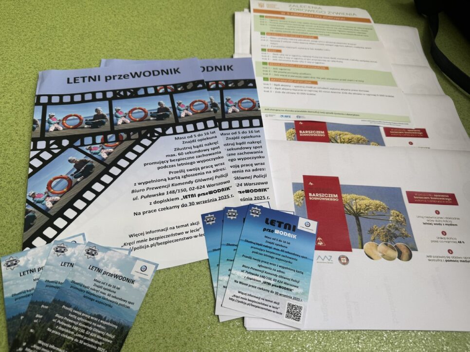 „Kręci mnie bezpieczeństwo w lecie” – wspólne działania profilaktyczne Policji i Stacji Sanitarno-Epidemiologicznej. Wieliczka