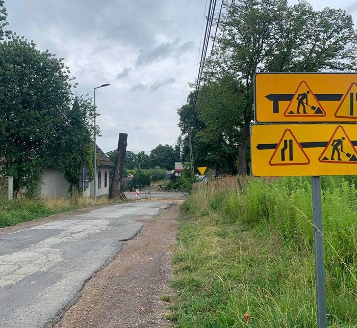 Czasowe zamknięcie ul. Św. Floriana w Lusinie. Gmina Mogilany