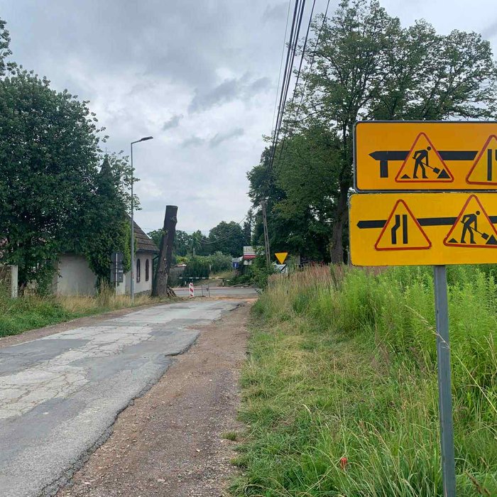 Czasowe zamknięcie ul. Św. Floriana w Lusinie. Gmina Mogilany