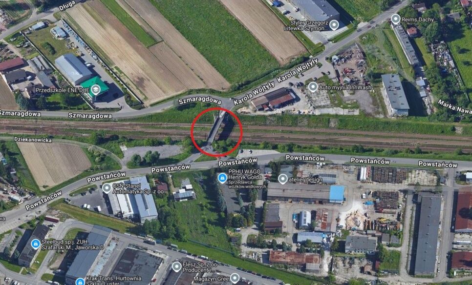 Zamknięcie wiaduktu nad torami kolejowymi w Dziekanowicach od 04.08.2025. Gmina Zielonki