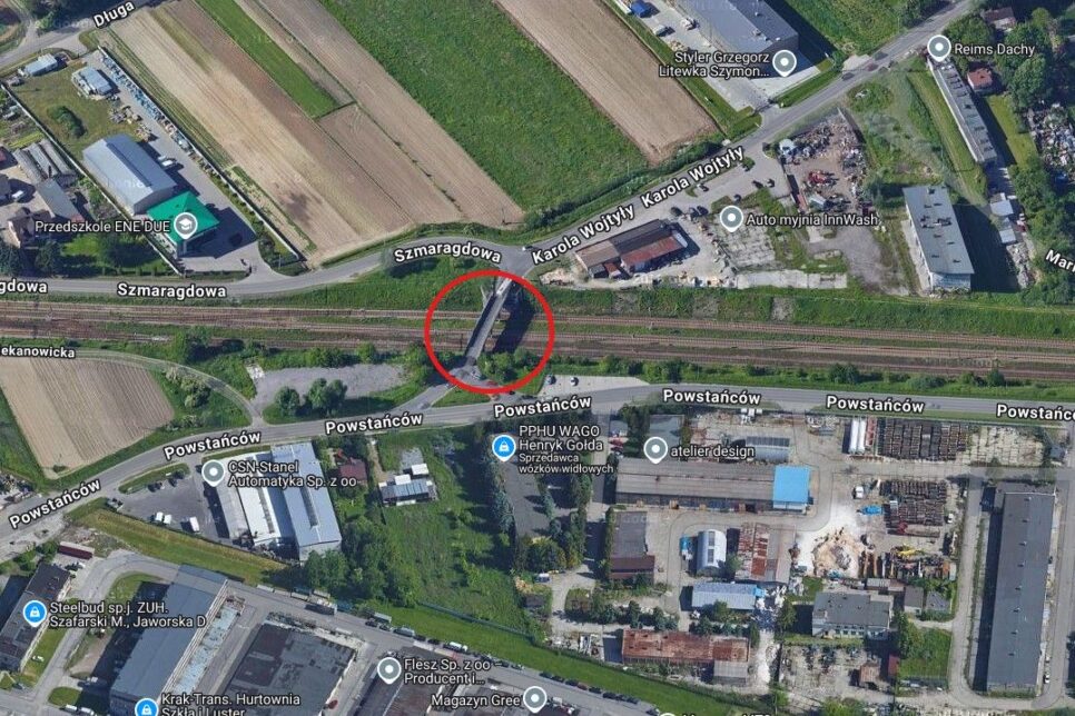 Zamknięcie wiaduktu nad torami kolejowymi w Dziekanowicach od 04.08.2025. Gmina Zielonki