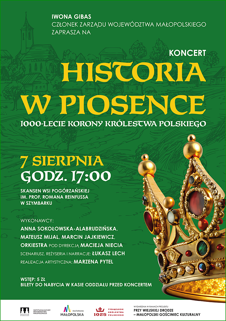 KONCERT „Historia w piosence” z okazji 1000-lecia Korony Królestwa Polskiego. Gmina Ropa