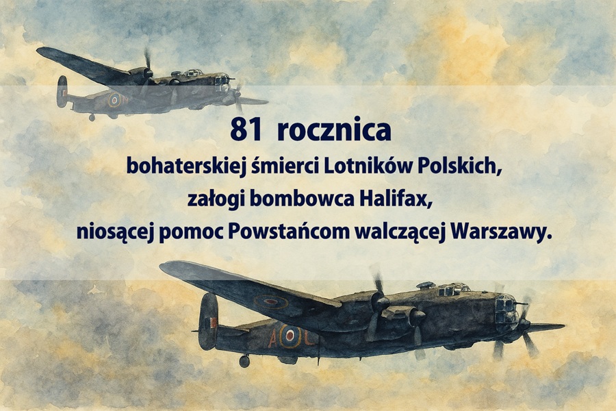 81 rocznica zestrzelenia bombowca Halifax. Gmina Sekowa