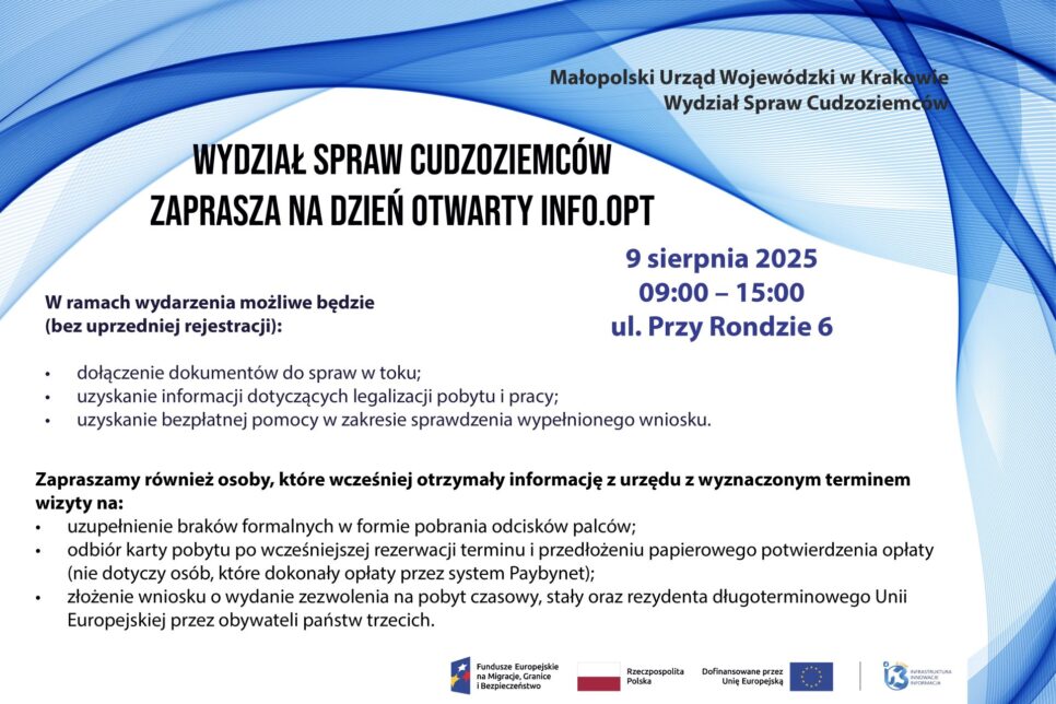 Dzień otwarty INFO.OPT – 9.08.2025. Małopolska