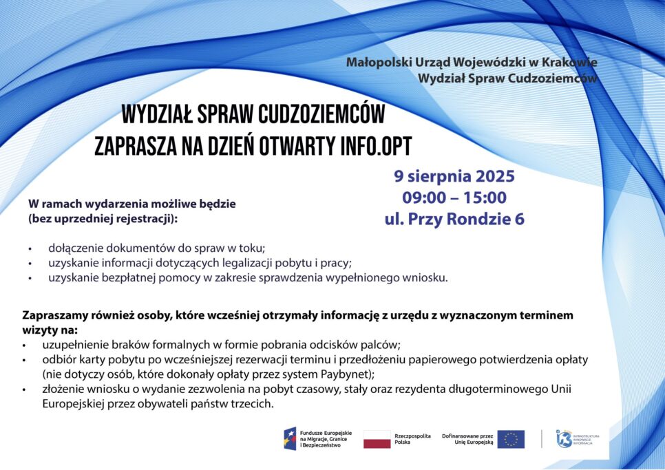Dzień otwarty INFO.OPT – 9.08.2025. Małopolska