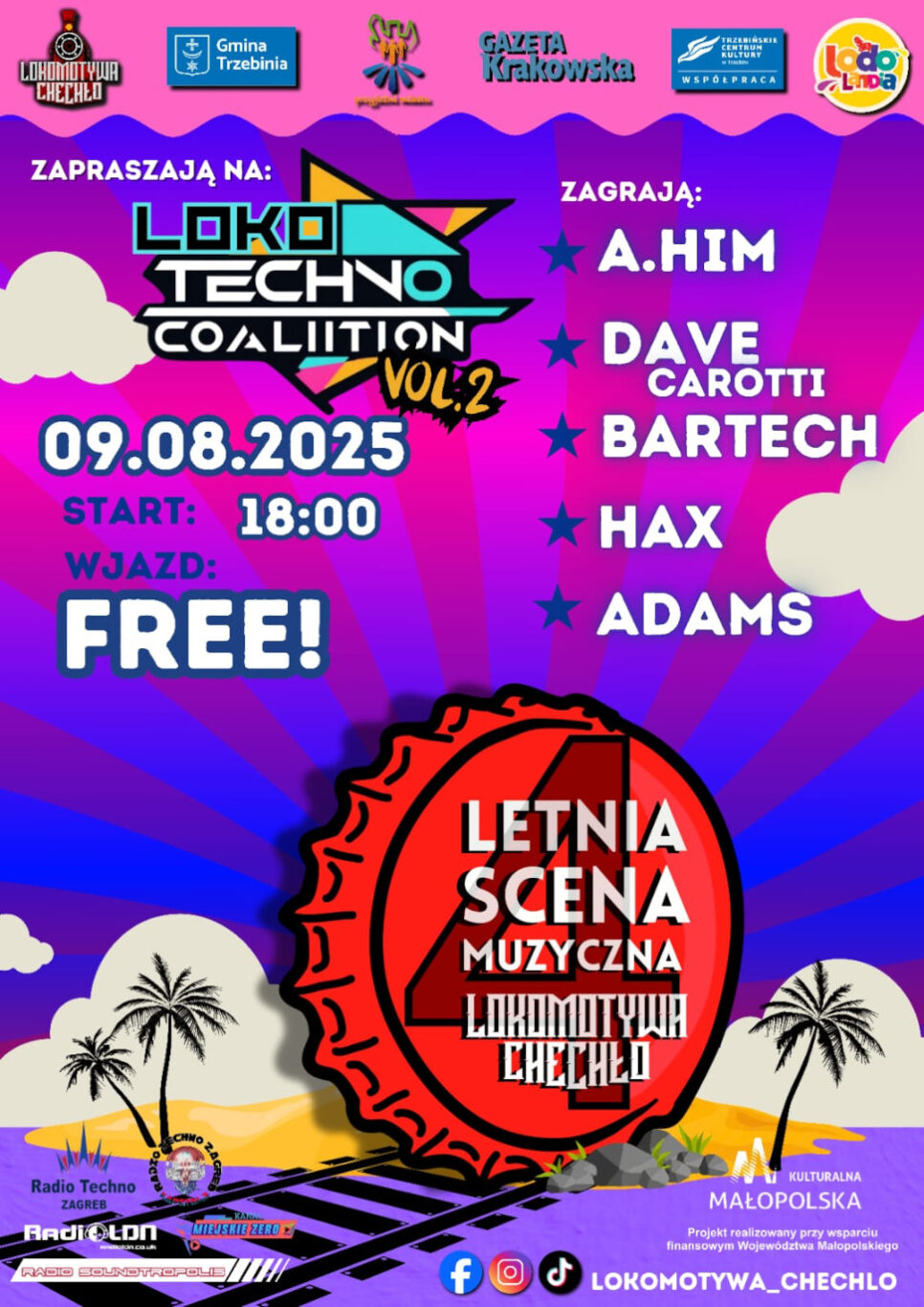 Letnia scena muzyczna nad Chechłem. Gmina Trzebinia