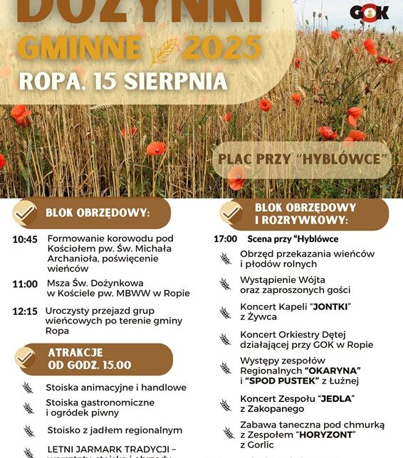 DOŻYNKI GMINNE 2025. Gmina Ropa