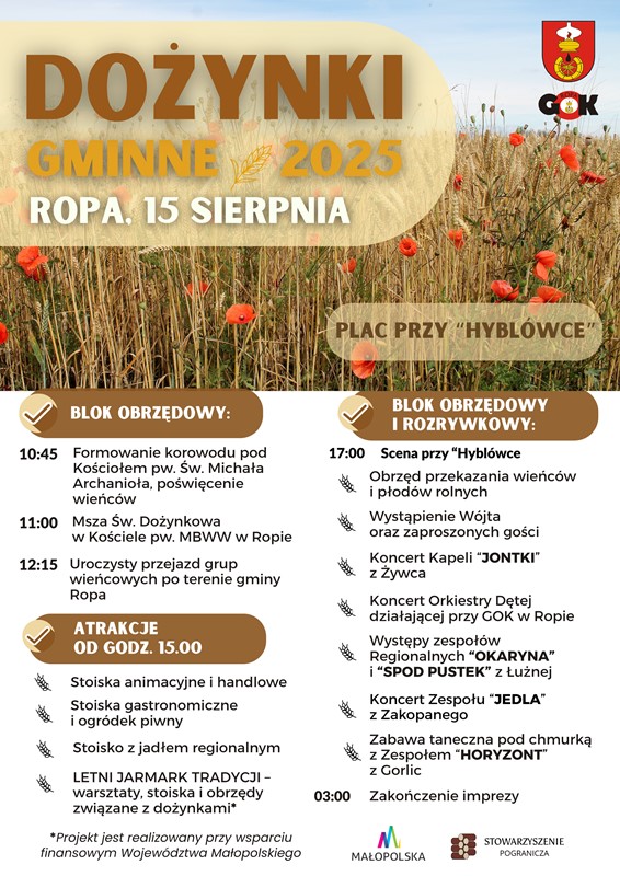 DOŻYNKI GMINNE 2025. Gmina Ropa