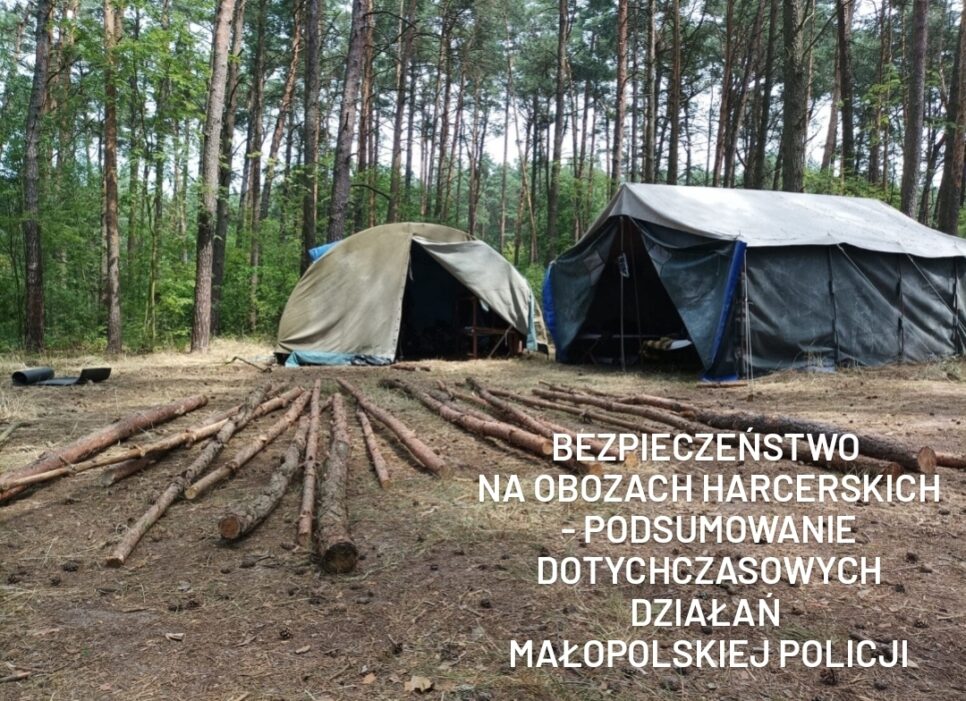 Bezpieczeństwo na obozach harcerskich – podsumowanie dotychczasowych działań małopolskiej policji. Dąbrowa Tarnowska