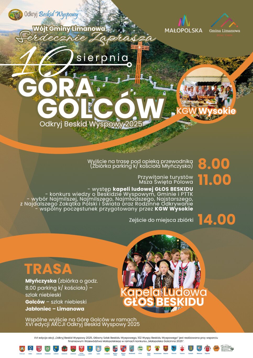 Zapraszamy na górę Golców! – Odkryj Beskid Wyspowy 2025. Gmina Limanowa