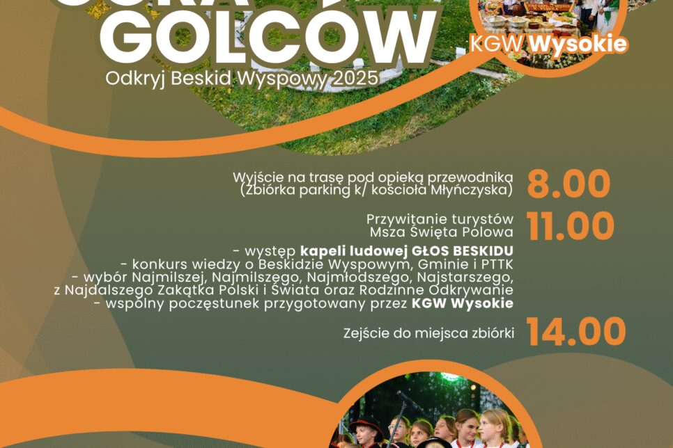 Zapraszamy na górę Golców! – Odkryj Beskid Wyspowy 2025. Gmina Limanowa