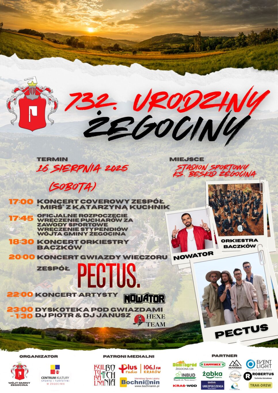 732. Urodziny Żegociny -Zapraszamy. Gmina Żegocina