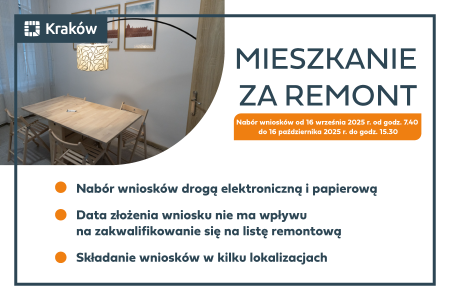 „Mieszkanie za remont” ruszy we wrześniu. Kraków