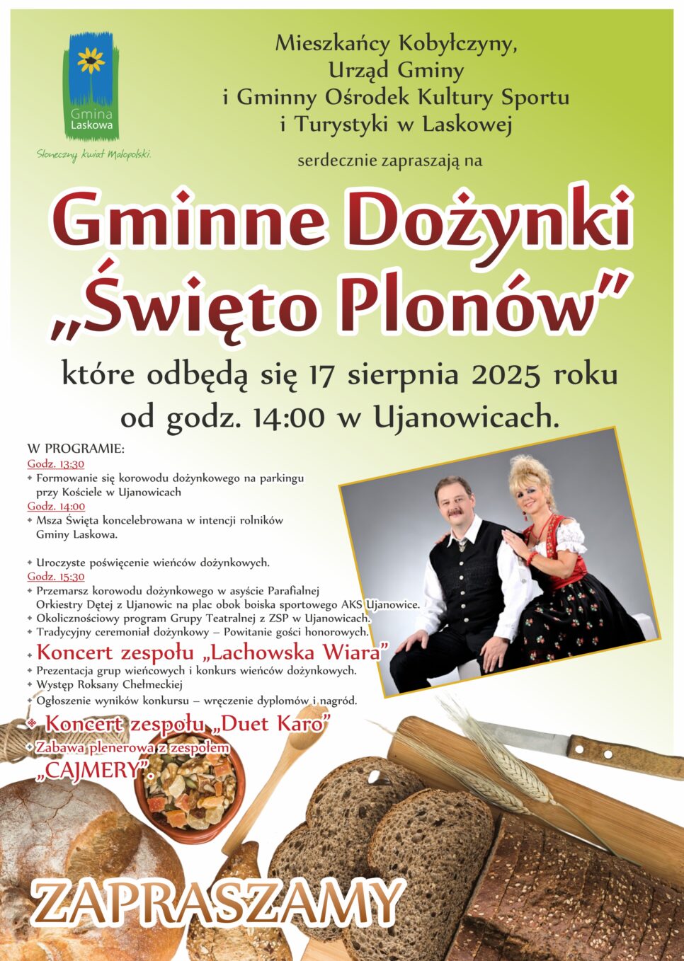 Gminne Uroczystości Dożynkowe. Gmina Laskowa