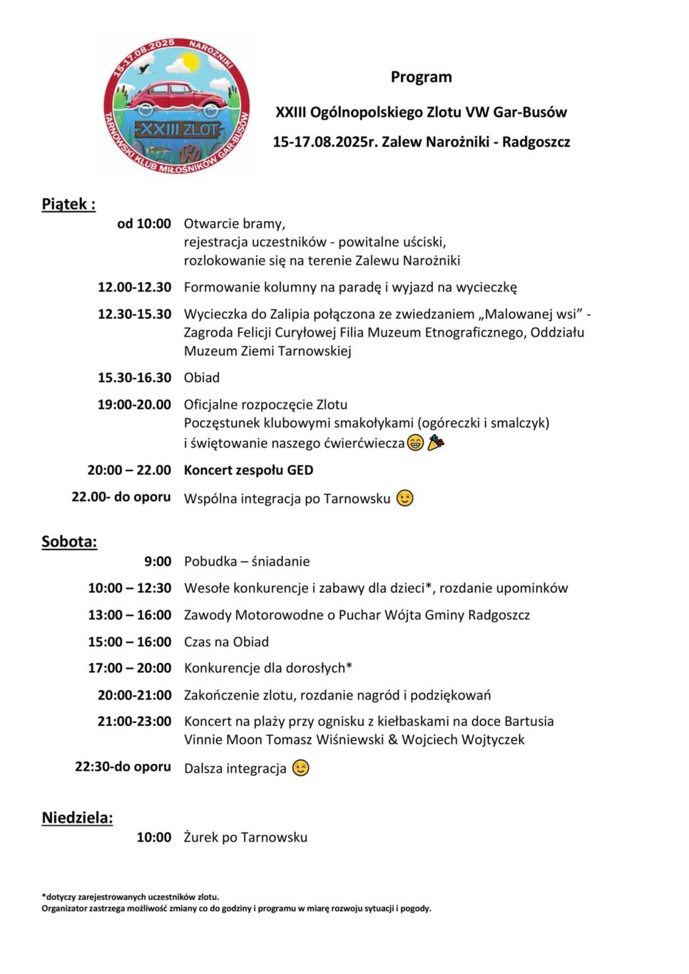 Zlot Gar-Busów. Gmina Radgoszcz