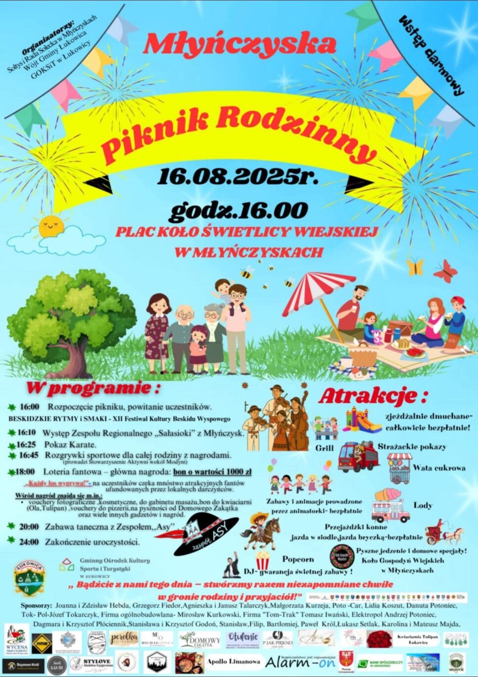 I piknik rodzinny w Młyńczyskach. Gmina Łukowica