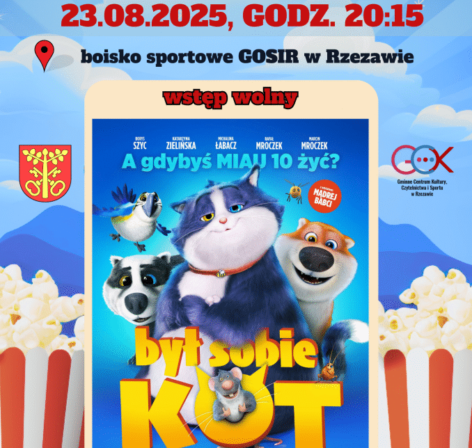 Kino Plenerowe w Rzezawie. Gmina Rzezawa