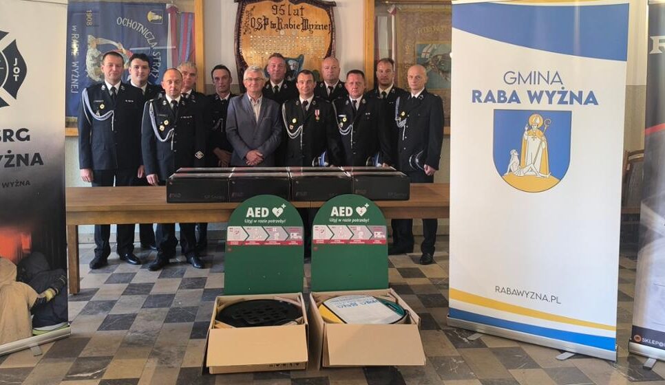 Zestawy AED dla jednostek OSP z terenu Gminy Raba Wyżna. Raba Wyżna