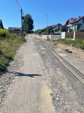 Utrudnienia na ul. Świętego Floriana w Lusinie. Gmina Mogilany