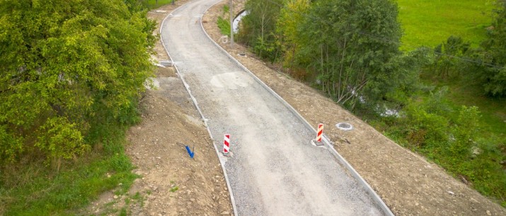 Droga na Macioski nabiera kształtu. Gmina Myślenice