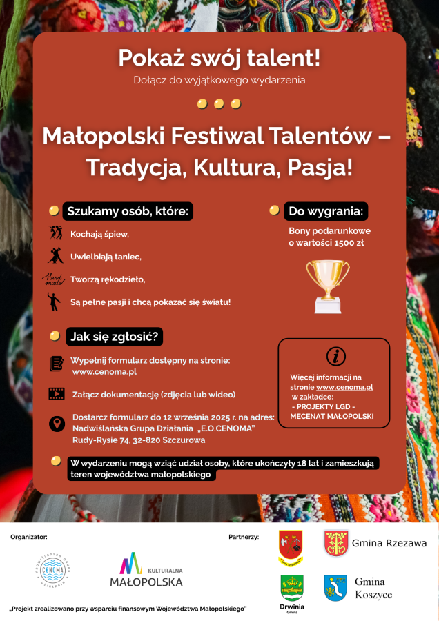 Małopolski Festiwal Talentów – Tradycja, Kultura, Pasja. Gmina Drwina