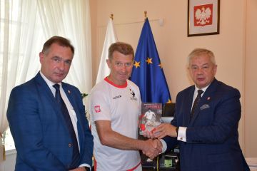 Spotkanie władz Powiatu Miechowskiego z Sekretarzem Stanu w Ministerstwie Sportu i Turystyki. Powiat miechowski