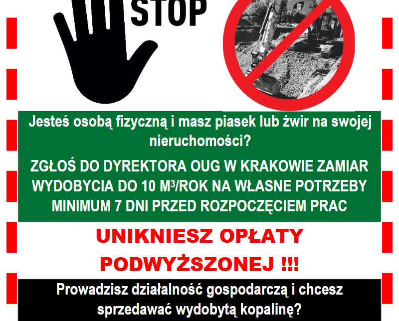 Nielegalna eksploatacja kopalin. Gmina Pcim