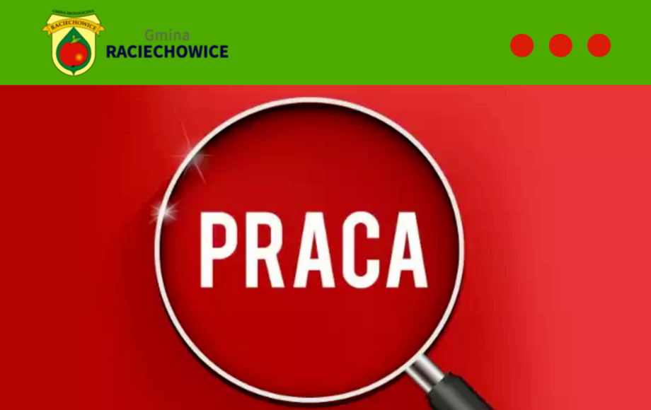 Wójt Gminy Raciechowice ogłasza nabór na wolne stanowisko urzędnicze. Gmina Raciechowice