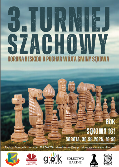 3. Turniej Szachowy KORONA BESKIDU O PUCHAR WÓJTA GMINY SĘKOWA. Gmina Sekowa