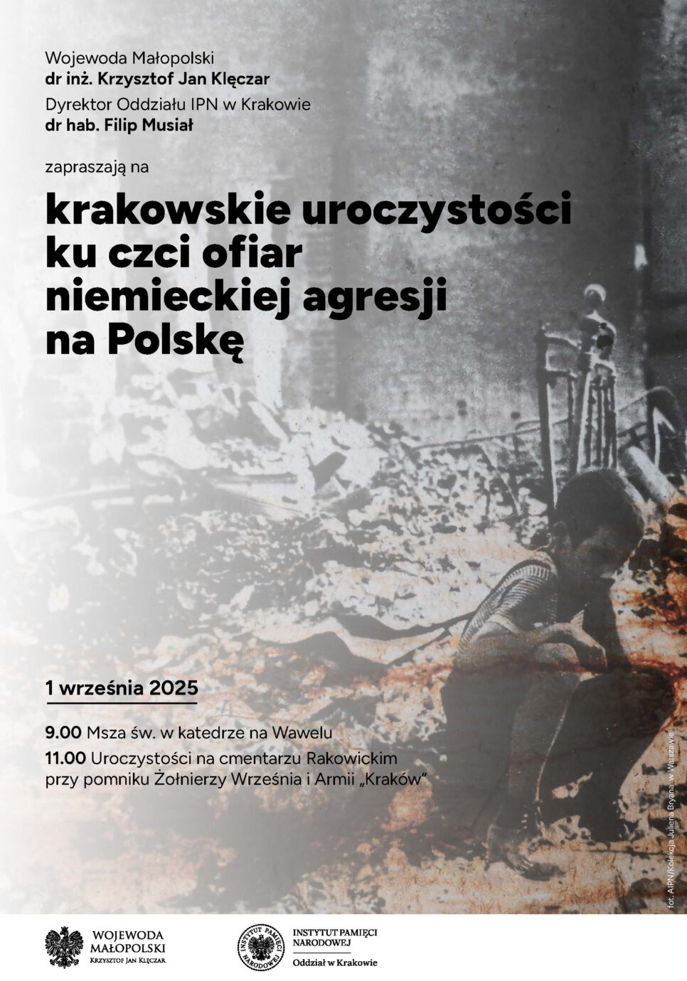 Krakowskie uroczystości ku czci ofiar niemieckiej agresji na Polskę 1 września 1939 r.. Małopolska