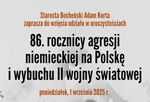 86. rocznica agresji niemieckiej na Polskę. Bochnia