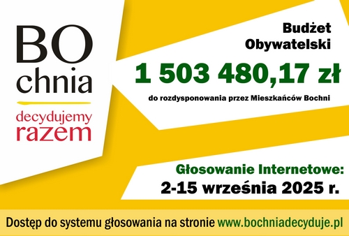 Budżet Obywatelski: głosowanie od 2 września. Bochnia