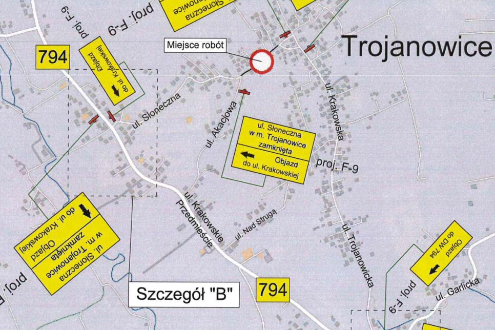 Modernizacja ul. Słonecznej w Trojanowicach od dnia 1.09.2025. Gmina Zielonki
